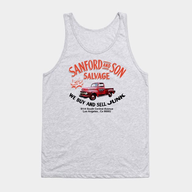 Sanford and Son Salvage Worn Truck Tank Top by Alema Art